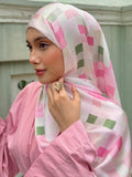 Mosaic in Cloud Nine | Satin Shawl