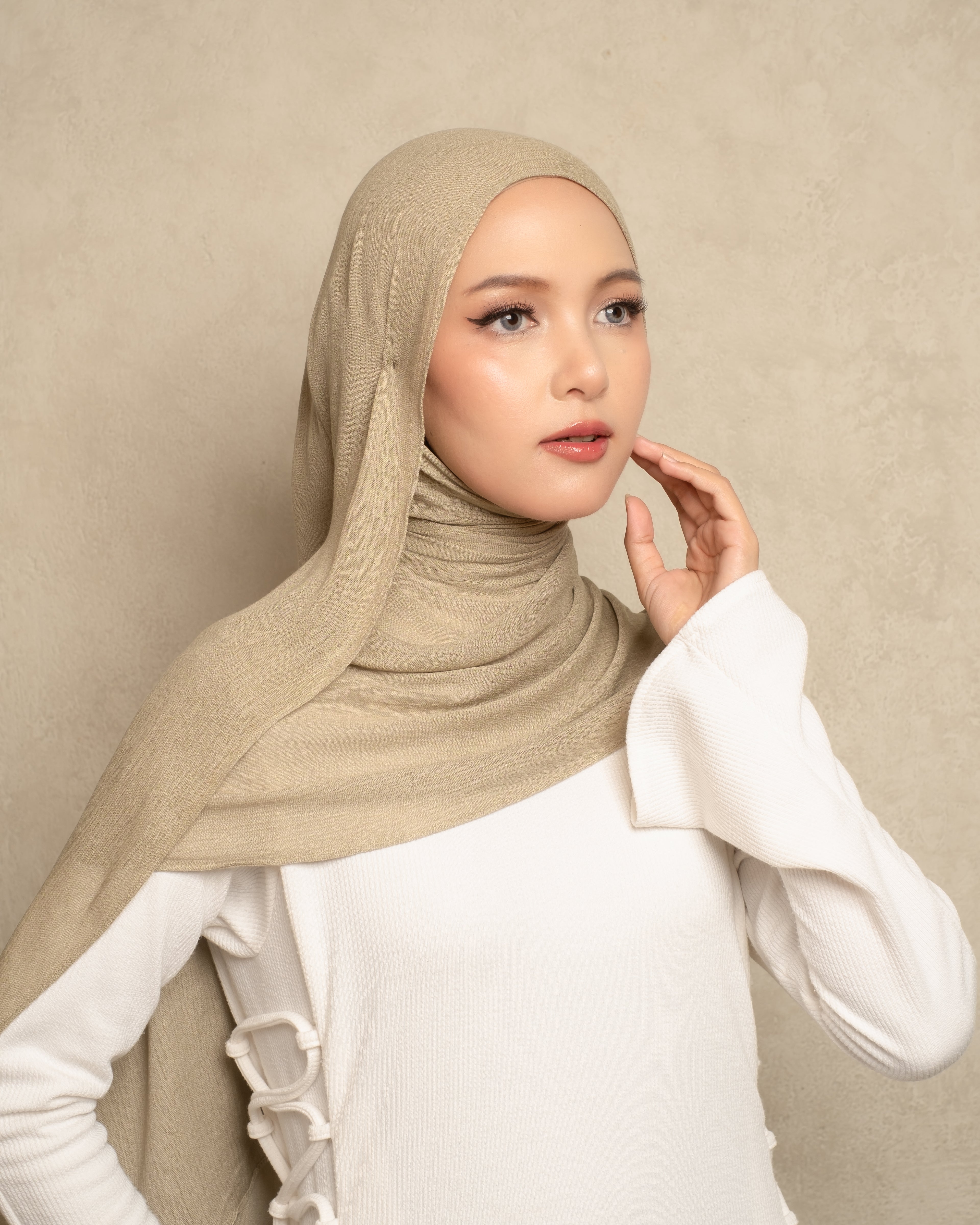 Crinkle Modal in Taupe